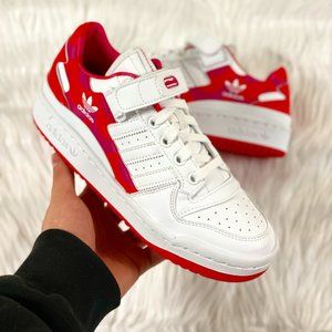 Adidas Originals Marimekko Forum Low Womens Shoes White Red H00645 NEW